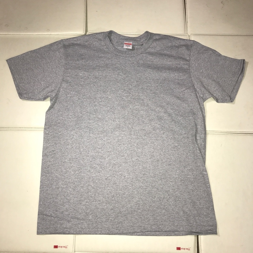 Supreme Blank Short Sleeve Shirt Box Logo Grey